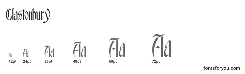 Glastonbury Font Sizes