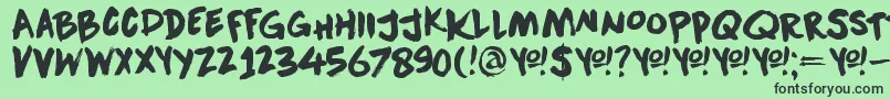 DkDownwardFall Font – Black Fonts on Green Background