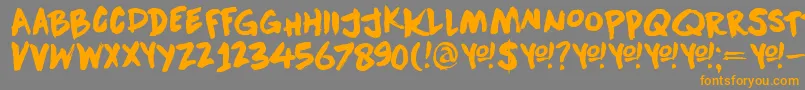 DkDownwardFall Font – Orange Fonts on Gray Background