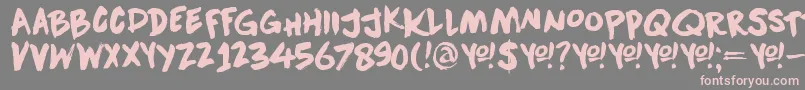 DkDownwardFall Font – Pink Fonts on Gray Background
