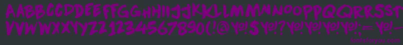 DkDownwardFall Font – Purple Fonts on Black Background