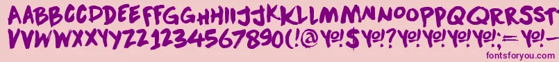 DkDownwardFall Font – Purple Fonts on Pink Background
