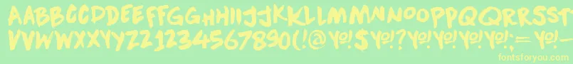 Подробнее о шрифте DkDownwardFall Шрифт DkDownwardFall – жёлтые шрифты на зелёном фоне