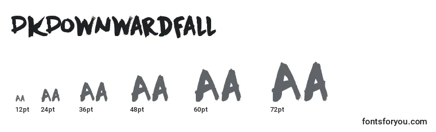 DkDownwardFall Font Sizes