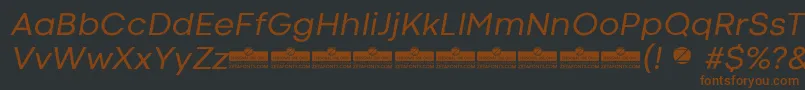 CodecColdRegularItalicTrial Font – Brown Fonts on Black Background