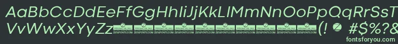 CodecColdRegularItalicTrial-Schriftart – Grüne Schriften auf schwarzem Hintergrund