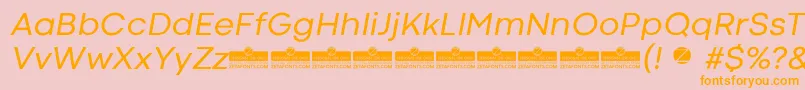 CodecColdRegularItalicTrial Font – Orange Fonts on Pink Background