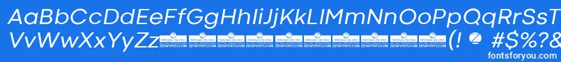 フォントCodecColdRegularItalicTrial – 青い背景に白い文字