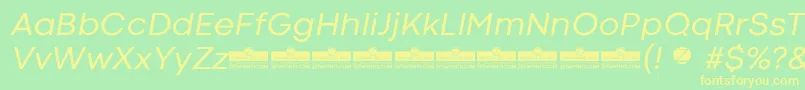 CodecColdRegularItalicTrial Font – Yellow Fonts on Green Background