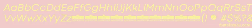 CodecColdRegularItalicTrial-Schriftart – Gelbe Schriften auf rosa Hintergrund