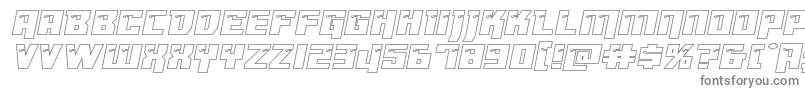Dangerbotexpandout-fontti – harmaat kirjasimet valkoisella taustalla