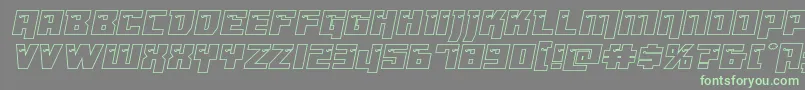 Dangerbotexpandout-Schriftart – Grüne Schriften auf grauem Hintergrund