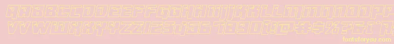 Dangerbotexpandout Font – Yellow Fonts on Pink Background