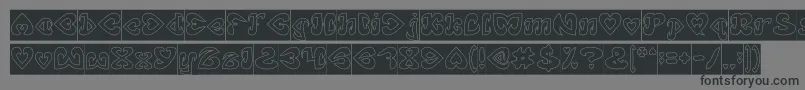 EternalLoveHollowInverse Font – Black Fonts on Gray Background