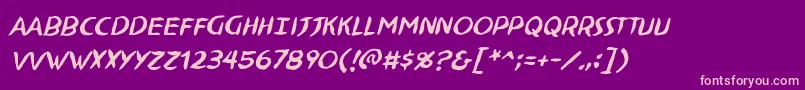 More about NinjutsubbItal Font NinjutsubbItal Font – Pink Fonts on Purple Background