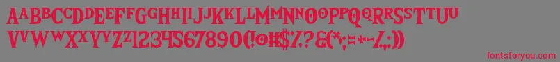 TheWildBreathOfZelda Font – Red Fonts on Gray Background