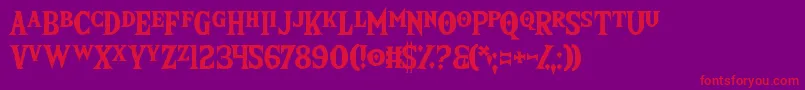 TheWildBreathOfZelda Font – Red Fonts on Purple Background