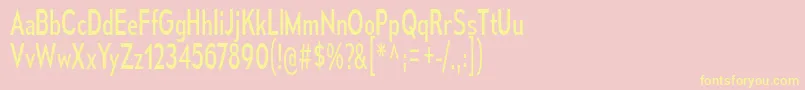 MesmerizeCdBk Font – Yellow Fonts on Pink Background