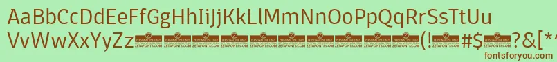 DomotikaLightTrial Font – Brown Fonts on Green Background