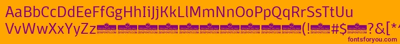 DomotikaLightTrial Font – Purple Fonts on Orange Background