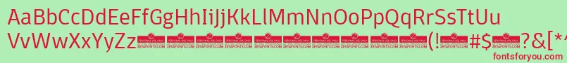 DomotikaLightTrial Font – Red Fonts on Green Background