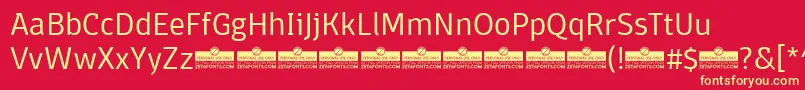 DomotikaLightTrial Font – Yellow Fonts on Red Background