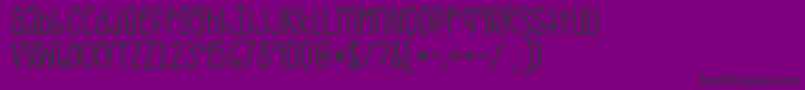フォントKgpdxbridgetown – 紫の背景に黒い文字