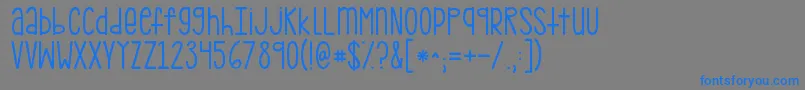 Kgpdxbridgetown Font – Blue Fonts on Gray Background