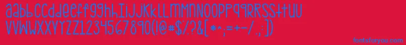 Kgpdxbridgetown Font – Blue Fonts on Red Background