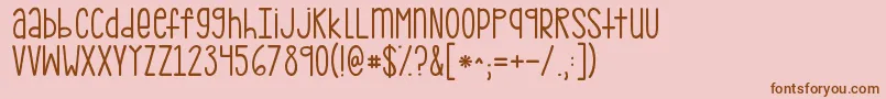 Kgpdxbridgetown Font – Brown Fonts on Pink Background