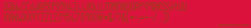 Kgpdxbridgetown Font – Brown Fonts on Red Background