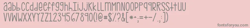 Шрифт Kgpdxbridgetown – серые шрифты на розовом фоне