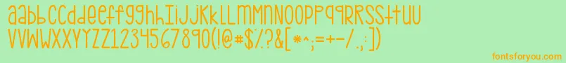 Kgpdxbridgetown Font – Orange Fonts on Green Background
