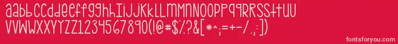 Kgpdxbridgetown Font – Pink Fonts on Red Background