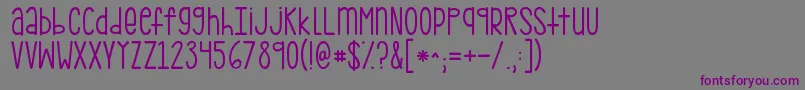 Kgpdxbridgetown-Schriftart – Violette Schriften auf grauem Hintergrund