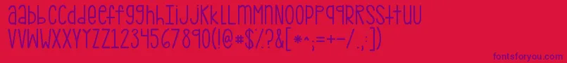 Kgpdxbridgetown Font – Purple Fonts on Red Background
