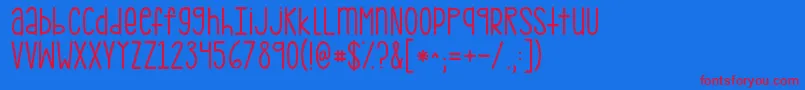 Kgpdxbridgetown Font – Red Fonts on Blue Background