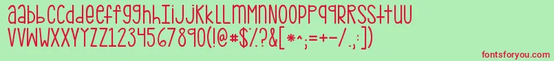 Kgpdxbridgetown Font – Red Fonts on Green Background