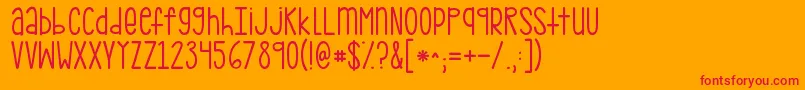 Kgpdxbridgetown Font – Red Fonts on Orange Background
