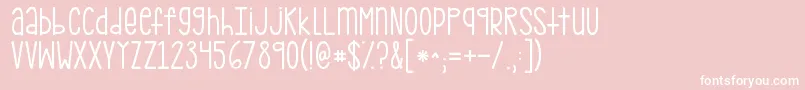 Kgpdxbridgetown-fontti – valkoiset fontit vaaleanpunaisella taustalla