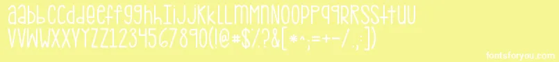 Kgpdxbridgetown Font – White Fonts on Yellow Background