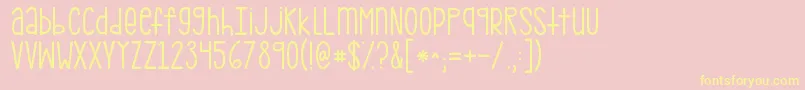 Kgpdxbridgetown Font – Yellow Fonts on Pink Background