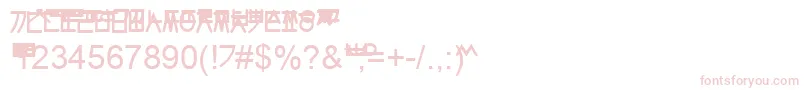Hangulgothic Font – Pink Fonts on White Background