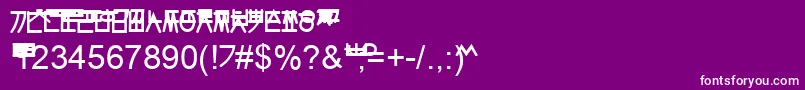 Hangulgothic Font – White Fonts on Purple Background