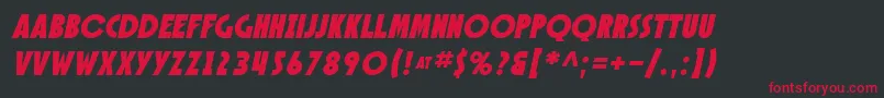 SfSpeakeasyOblique Font – Red Fonts on Black Background