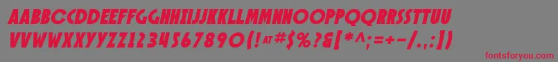 SfSpeakeasyOblique Font – Red Fonts on Gray Background