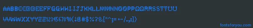 Fonte Jetpackjoe – fontes azuis em um fundo preto