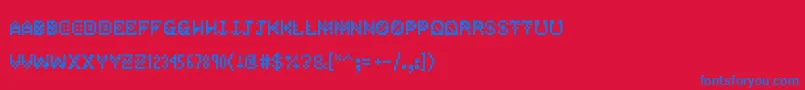 フォントJetpackjoe – 赤い背景に青い文字
