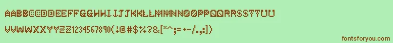 Jetpackjoe Font – Brown Fonts on Green Background