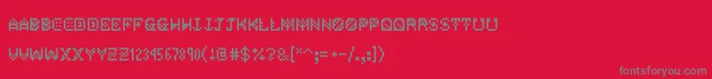 Fonte Jetpackjoe – fontes cinzas em um fundo vermelho